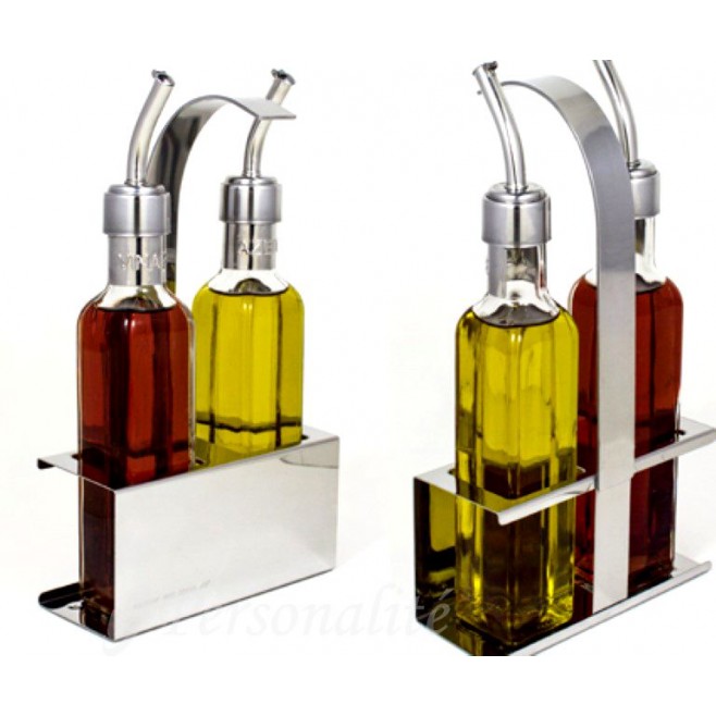 Kit Galheteiro em vidro e inox