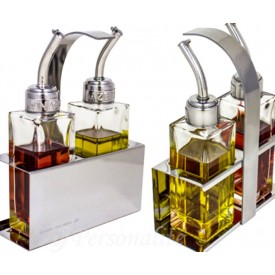 Kit Galheteiro em vidro e inox