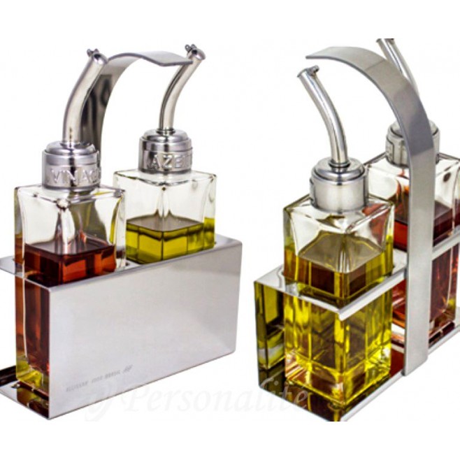 Kit Galheteiro em vidro e inox