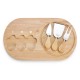 Kit Queijo 4 Peças Com Tábua de Madeira Para Brinde Personalizado