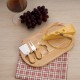 Kit Queijo 4 Peças Com Tábua de Madeira Para Brinde Personalizado