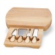Kit Queijo 5 Peças Com Tábua de Madeira  Personalizado