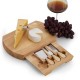 Kit Queijo 5 Peças Com Tábua de Madeira  Personalizado
