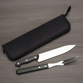 Kit Churrasco Com 2 Peças, Com Estojo Personalizado