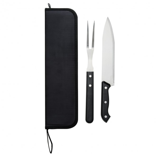 Kit Churrasco Com 2 Peças, Com Estojo Personalizado