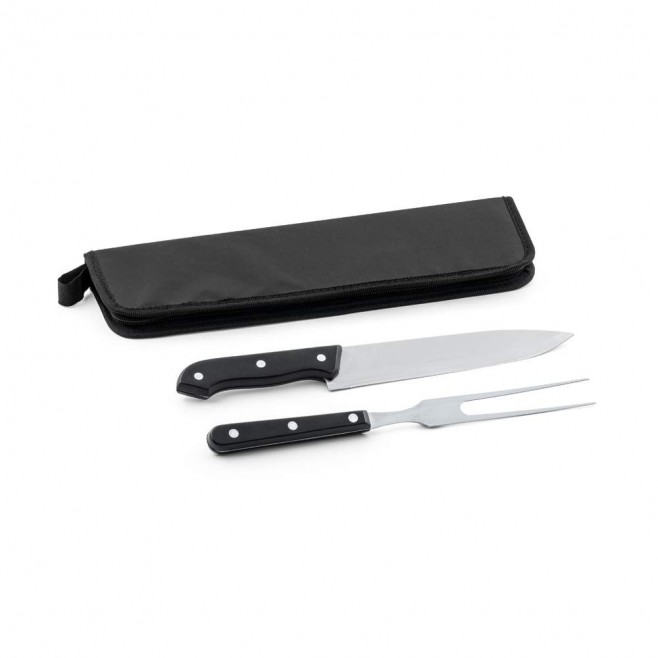 Kit Churrasco Com 2 Peças, Com Estojo Personalizado