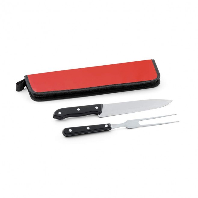 Kit Churrasco Com 2 Peças, Com Estojo Personalizado