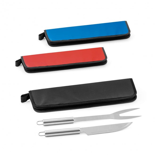 Kit Churrasco Com 2 Peças, Com Estojo  Personalizado