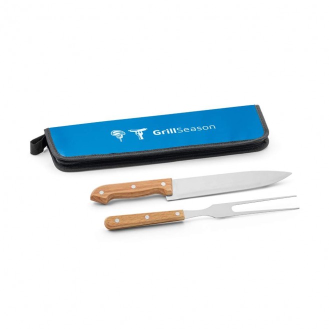 Kit Churrasco Com 2 Peças, Com Estojo
