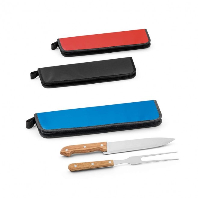 Kit Churrasco Com 2 Peças, Com Estojo