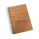 Agenda personalizada em Wire-o de Madeira Natural CUMARÚ 