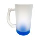 Caneca de Chopp de Vidro Jateado Fundo Colorido  Personalizada