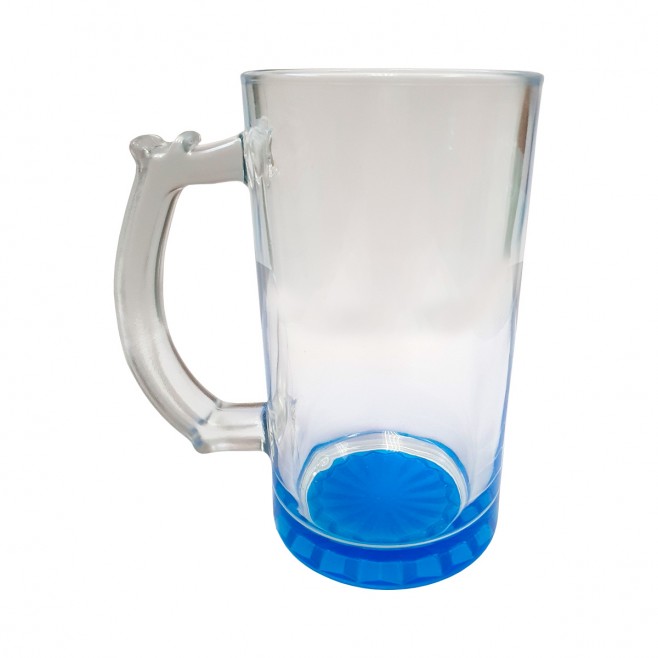 Caneca de Chopp de Vidro Cristal Fundo Colorido  Personalizada