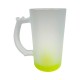 Caneca de Chopp de Vidro Jateado Fundo Colorido  Personalizada