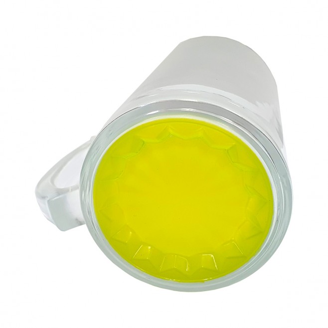 Caneca de Chopp de Vidro Cristal Fundo Colorido  Personalizada