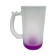Caneca de Chopp de Vidro Jateado Fundo Colorido  Personalizada