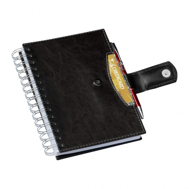 Agenda Wire-o Elite c/ Fecho de Imã + Sup. p/ Cartão e Caneta