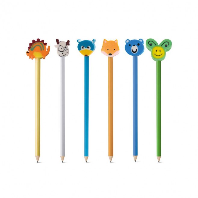 Lápis Com Boneco de Borracha Personalizado