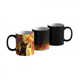 Caneca Cerâmica Mágica Preta Fosca 325ml Personalizada