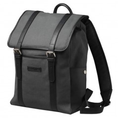 Mochila em Couro Sintético e Lona