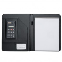 Pasta Convenção de Couro Sintético Com Calculadora