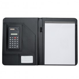 Pasta Convenção de Couro Sintético Com Calculadora