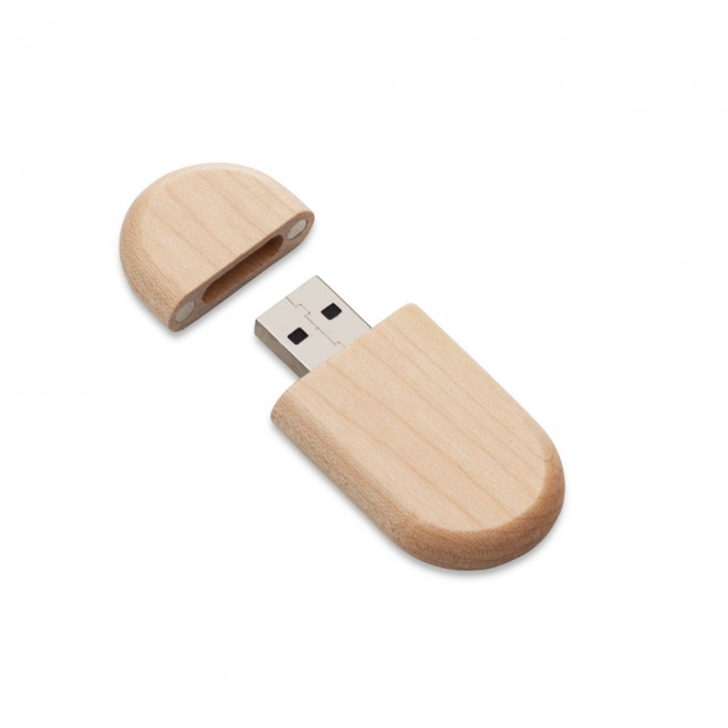 Pen Drive Bambu Giratório Capacidade de 4 a 64 Gb, memória 2.0 e 3.0
