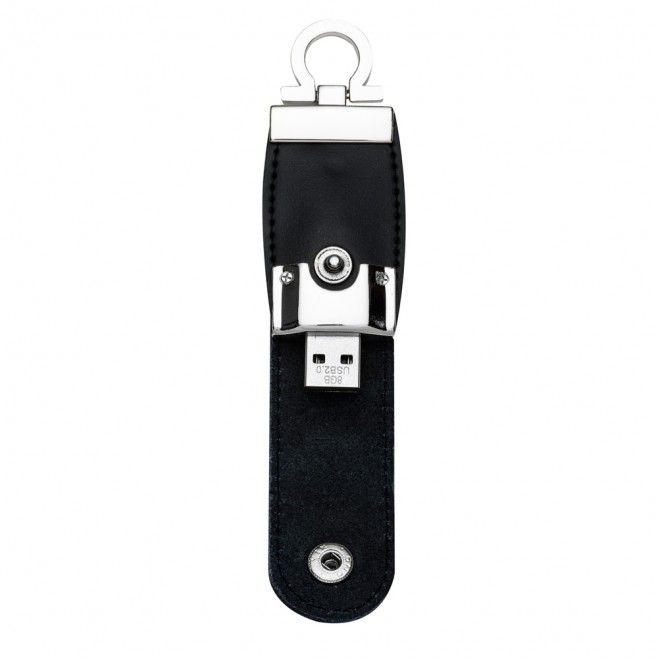 Pen Drive de Couro Capacidade de 4 a 64 Gb, memória 2.0 e 3.0