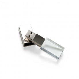 Pen Drive de Vidro Capacidade de 4 a 64 Gb, memória 2.0 e 3.0