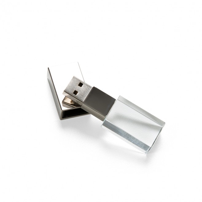 Pen Drive de Vidro Capacidade de 4 a 64 Gb, memória 2.0 e 3.0
