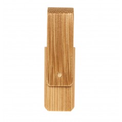 Pen drive giratório de bambu. Capacidade de 4 a 64 Gb, memória 2.0 e 3.0