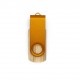 Pen drive giratório, parte interna em bambu Capacidade de 4 a 64 Gb, memória 2.0 e 3.0