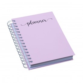 Planner Feminino permanente  Rosa e azul em Wire-o 