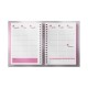 Planner Feminino permanente  Rosa e azul em Wire-o 