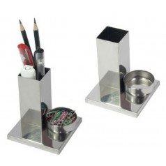 Porta Caneta e porta clips  em inox personalizado