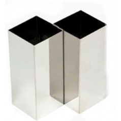 Porta Caneta duplo em inox personalizado