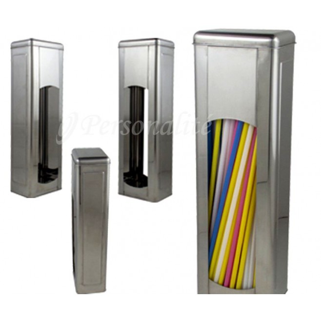  Porta Canudos retangular em Aço Inox 