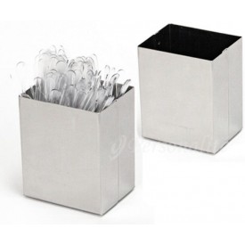 Porta Paletas, de aço inox.