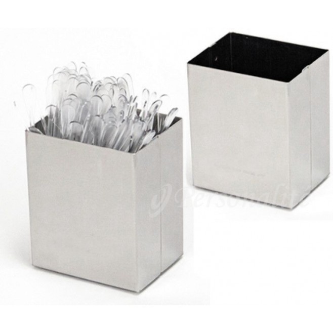 Porta Paletas, de aço inox.