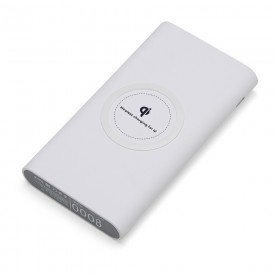 Power Bank 8000mAh com Carregamento via Indução ou via Cabo  8000mAh