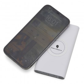 Power Bank 8000mAh com Carregamento via Indução ou via Cabo  8000mAh