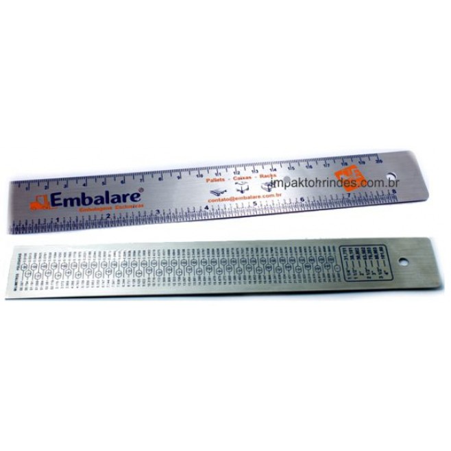 Régua em Inox Personalizada