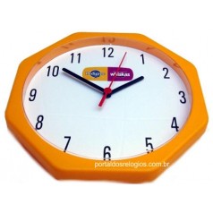 Relógio de Parede Personalizado Oitavado 24Cm