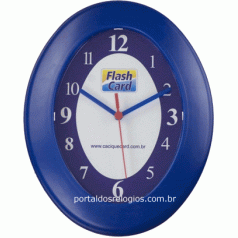 Relógio de Parede Personalizado Oval 24 Cm X 30 Cm