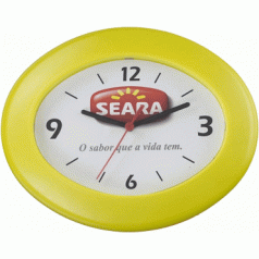 Relógio de Parede Personalizado Oval 24 Cm X 30 Cm