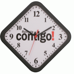 Relógio de Parede Personalizado Quadrado 22Cm