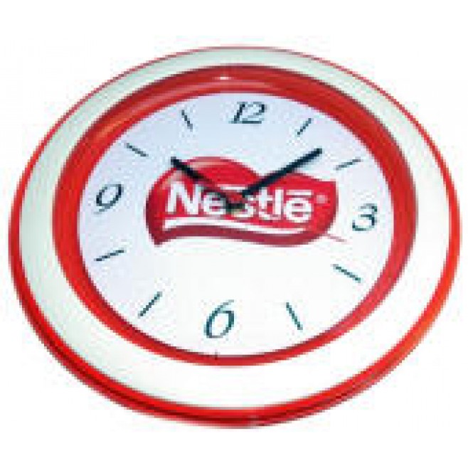 Relógio de Parede Personalizado Redondo de 30 Cm Com Aro Decorativo