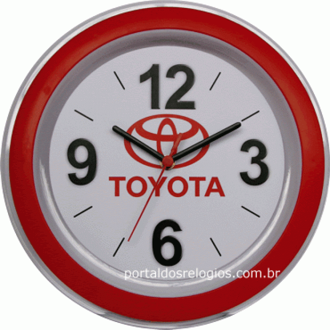 Relógio de Parede Personalizado Redondo de 30 Cm Com Aro Decorativo