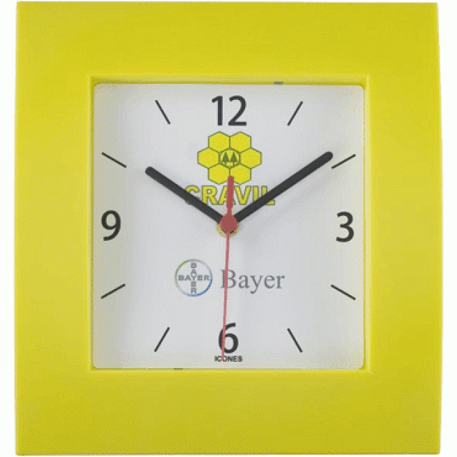 Relógio de Parede Personalizado Retangular 27 Cm X 25 Cm