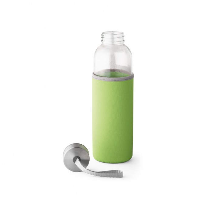 Squeeze em Vidro e Aço Inox personalizado